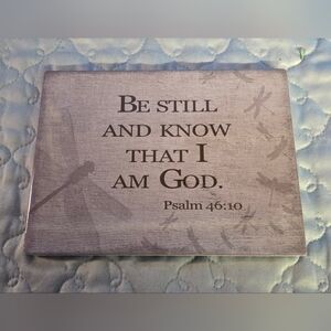 PB2 8" Religious Psalm 46:10 Be Still Plaque CHRISTIAN Home Wall Decor Scripture